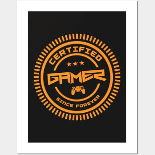 Certified Gamer Achievement Badge LOGO Posters and Art